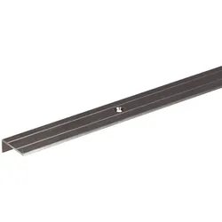Alberts Treppenkanten-Schutzprofil gerillt, Aluminium eloxiert, gelocht, Bronze, Gold oder Silber
