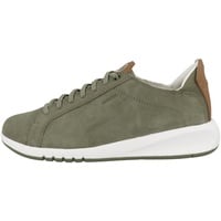 GEOX Damen D AERANTIS Sneaker, Pistachio/Camel, 42 EU