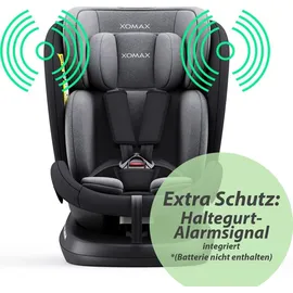 XOMAX 946i Kindersitz drehbar 360° mit ISOFIX, Liegefunktion I mitwachsend I 0-36 kg, 0-12 Jahre, Gruppe 0/1/2/3 I 5-Punkt-Gurt und 3-Punkt-Gurt I Bezug abnehmbar, waschbar I ECE R129