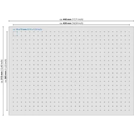 HMF 1451-25 Rasterschaumstoff, Würfelschaum, 440 x 315 mm, Koffereinlage, Tabletop, Höhe: 25 mm