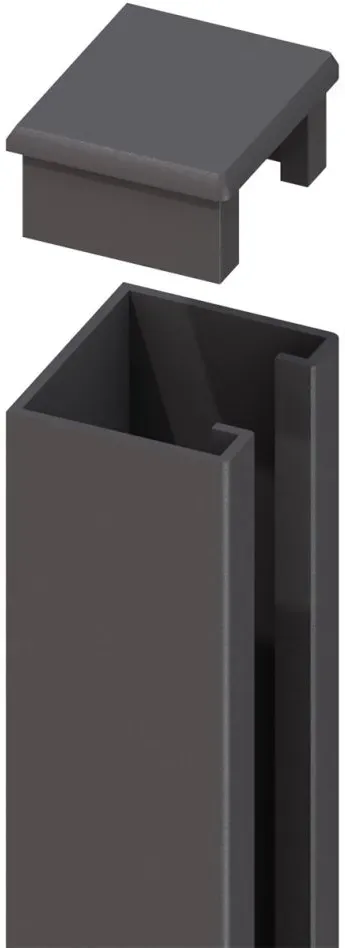 TraumGarten Sichtschutzzaun U-Montageprofil SYSTEM Anthrazit, 105 cm