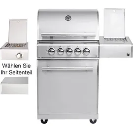 ALLGRILL Modularer Edelstahl-Gasgrill mit 3 Brennern und Seitenkocher