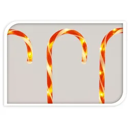 LED-Lichterkette Zuckerstangen 8er-Set Weihnachtsbeleuchtung Weihnachtsdeko