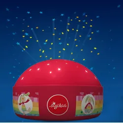 NIERMANN LED Nachtlicht "Rainbow Rabbit Projektor", rot, H:7,5cm, Lampen, Nachtlicht Rainbow Rabbit Projektor