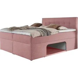 PLACES OF STYLE Boxbett PLACES OF STYLE "Carolin", rosa, B:162cm L:210cm, Komplettbetten, mit Nische inkl. gepolsterter Unterlage für Haustiere