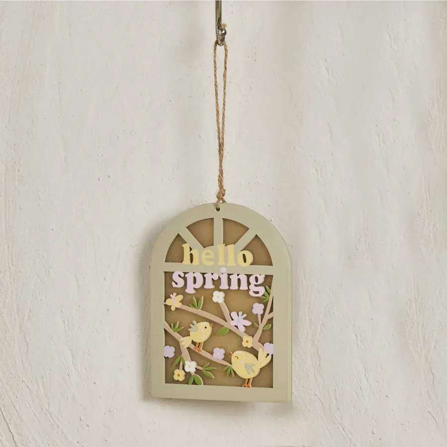 Karaca Ostern Hallo Frühling Led beleuchtet hölzerne dekorative Trinket