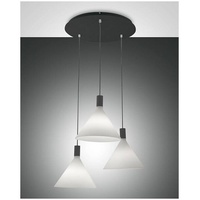 Fabas Luce Pendelleuchte Vincent rund, 3-flammig, E27 IP20, Smartluce kompatibel, weiß FAB-3665-47-102