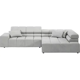 Home Affaire Eckcouch Mikrofaser 3-Sitzer Silber