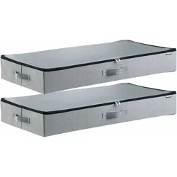 VEVOR Unterbettkommode Unterbettaufbewahrungstasche 2 Stk. (85x43x12cm) Unterbettbehälter mit Deckel, Aufbewahrungsbox für Kleidung Schuhe Schlafzimmer Kleideraufbewahrungstasche 45 L