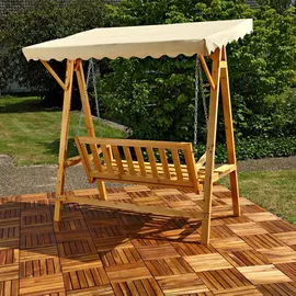 Melko Hollywoodschaukel Beige 2-Sitzer