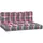 vidaXL Palettenkissen 120 x 80 x 10 cm rot kariert 2-tlg.