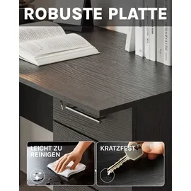 Woltu Schreibtisch 3 Schubladen Schwarz