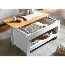 Wohnling Couchtisch weiß 85,0 x 47,0 x 45,0 cm