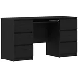 vidaXL Schreibtische 2 Stück Schwarz Eiche 140x50x76 cm Holzwerkstoff