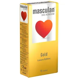 «Gold»; goldfarben, Vanilleduft, 53 mm, befeuchtet (10 Kondome) 10 St