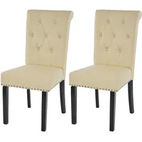 MCW 2er-Set Esszimmerstuhl Chesterfield Edinburgh II, Stuhl Küchenstuhl, Nieten