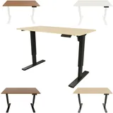 BISLEY E-StarterTech elektrisch höhenverstellbarer Schreibtisch 140x60 cm in grau - Elektrischer Tisch höhenverstellbar mit Memory-Funktion