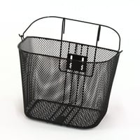 Bycicle Gear Fahrrad Lenkerkorb für Vorne mit Haken-Fahrradkorb Fahrradtasche-mit Bügel-34 x 25 x 26 cm, Schwarz