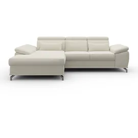 sit&more Ecksofa »Cabrio L-Form, mit Sitztiefenverstellung, Arm- und Kopfteilverstellung«, 2 Nierenkissen, Federkern, optional Bettfunktion und Stauraum