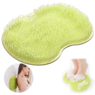 Rutschfestes Silikon Massagepad, Rückenschrubber, Fußbürste und Körperbürste mit Saugnapf Silikon, Fußmassagegerät und Rückenschrubber Wand, Beruhigendes und Entspannendes Pad für Körper, Fußbad