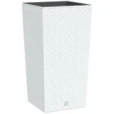 vidaXL Pflanzkübel 21/49 L Komplettset 21 x 49 x 49 cm Weiß