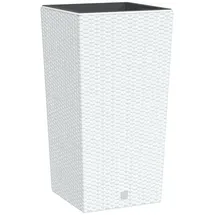 vidaXL Pflanzkübel 21/49 L Komplettset 21 x 49 x 49 cm Weiß