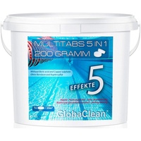 GlobaClean Chlortabletten 5 kg Pool Chlor Multitabs 5in1 200g