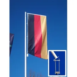 Fahnenmast Alu zylindrisch ø75mm 7,5m Höhe über Boden