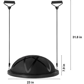 Vevor Halb-Gymnastikball-Trainer Schwarz/58 cm