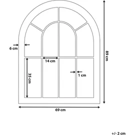 Beliani Wandspiegel Beige 69 x 89 cm