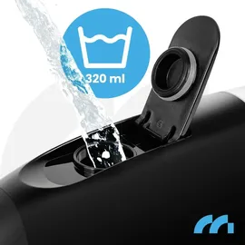 Maltec Munddusche Zahndusche elektrisch MalTec Toothie X60 150PSI Akku 2600 mAh 4 Betriebsmodi kabellos Schwarz Reisetasche