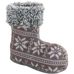 Weihnachtsstiefel Nikolausstiefel Nikolausstrumpf Weihnachtsstrumpf Socke Deko grau