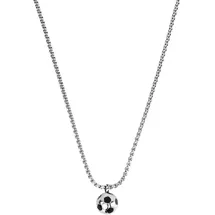 Tom Tailor Halskette 2101401 Fußball-Anhänger schwarz / Edelstahl