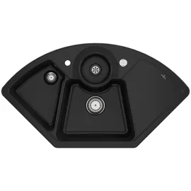 Villeroy & Boch Solo Eck rechts Einbauspüle Chromit/Keramik Excenterbetätigung 1075 x 600 mm