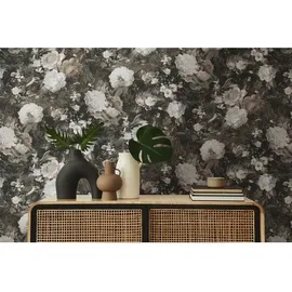 A.S. Création Vliestapete Blumen Braun Weiß