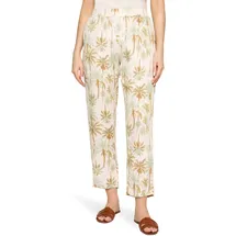 Cartoon Stoffhose Damen mit Gummizug Beige 40