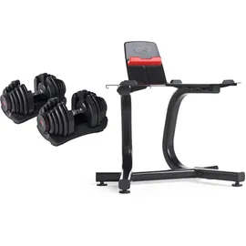 Bowflex 1090i Hanteln (Paar & Stand mit Medienfach)