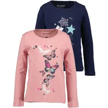 blue seven Langarmshirt BLUE SEVEN "Blue Seven Langarmshirts", Mädchen, Gr. 128, m001, multipack 1, 100% Baumwolle, normal, Rundhals, Shirts Langarmshirt