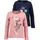 blue seven Langarmshirt BLUE SEVEN "Blue Seven Langarmshirts", Mädchen, Gr. 128, m001, multipack 1, 100% Baumwolle, normal, Rundhals, Shirts Langarmshirt