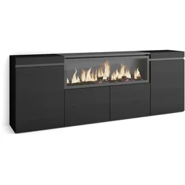 SKRAUT HOME Sideboard 210 x 4 x 0 cm Schwarz