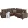 JOB Ecksofa Udine Mikrofaser Braun Dunkelbraun