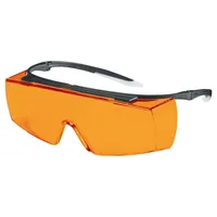Uvex Super F OTG Supravision Sapphire Schutzbrille - Orange/Schwarz