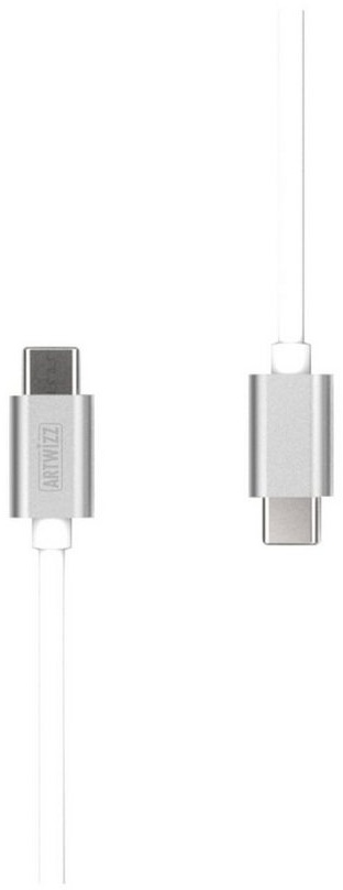 Artwizz USB-C auf USB-C male 1 Meter Kabel, Datenkabel, Ladekabel, Silber Smartphone-Kabel, USB Typ-C 2.0, USB Typ-C 2.0 (100 cm) silberfarben