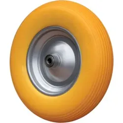 Rad vollgeschäumt 400/100 Kugellager u. Achse 17mm