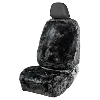 Walser Autositzbezug Mona, Lammfell & Webpelz, 12-14 mm schwarz - ZippIt 110 & 115