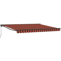 VidaXL Einziehbare Markise Orange und Braun 400x300 cm