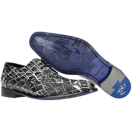 Floris van Bommel Schuhe schwarz weiß 18159 für Herren, schwarz, Größe 43 1⁄3 EU / 9 UK