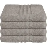 SCHIESSER Milano Handtuchset 50 x 100 cm hellgrau 4 St.