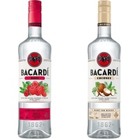 BACARDÍ Razz Spirituose mit Rum und Himbeergeschmack (1 x 0.7 l) & BACARDÍ Coconut Rum Spirit Drink (1 x 0.7 l)