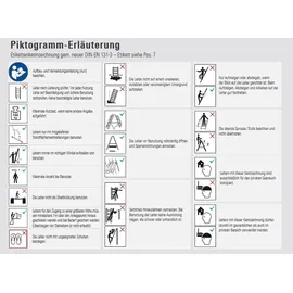 Layher Steigtechnik GmbH Layher Piktogrammetiketten für Holzanlegeleitern